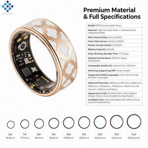 Bague connectée R10M personnalisée en émail, étanche IP68, moniteur de fréquence cardiaque, contrôle par application, analyse de santé IA, longue autonomie de la batterie 5-10 jours - Product Image 3