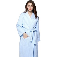 Peignoir de luxe personnalisé 100% coton gaufré avec doublure en éponge intérieure Taille XL Motif uni Robe pour l'été