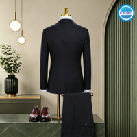 Costume Homme Grande Taille Respirant à Boutonnage Simple avec Détails Strass et Perles – Protection Optimale pour les Élites Professionnelles et les Voyages d'Affaires