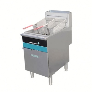 Friteuses en acier inoxydable à 5 brûleurs Équipement de cuisine 1 réservoir 2 paniers Friteuse commerciale à gaz - Product Image 5