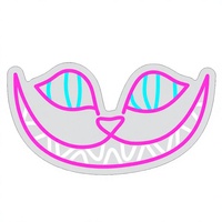 Enseigne néon LED personnalisée multicolore en forme de tête de chat, lumière du jour 3000K, intensité réglable, acrylique 8mm, 3D, pour chambre d'enfant, salle de jeux, ou décoration de paysage