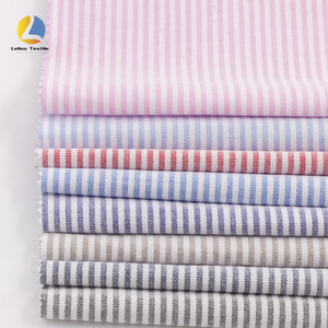 Vải Oxford sọc kẻ trơn, không nhăn, nhuộm sợi, 55% cotton 45% polyester, mới về, dùng may áo camisole - Product Image 1