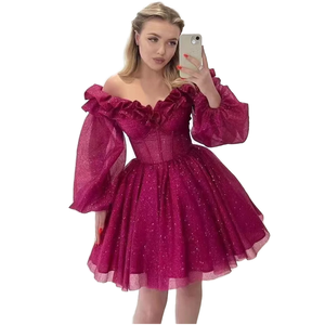 Vestido de Verano Popular Estilo Princesa Hada con Lentejuelas, Ilusión de Cintura Imperio, Tirantes Finos, Largo hasta la Rodilla, de Gasa, para Playa y Eventos Diarios - Product Image 1