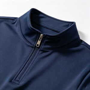 เสื้อตกปลาแขนยาวผู้ชาย UPF 50+ คอซิป ป้องกันแสงแดด แห้งเร็ว ผ้าไอซ์ซิลค์ สำหรับกิจกรรมกลางแจ้ง พร้อมโลโก้สั่งทำ - Product Image 4