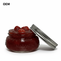 125ml 4OZ Grosir Stoples Kaca Mini Bulat Mulut Biasa untuk Selai Madu Lilin