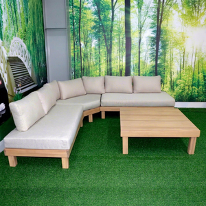Juego de Muebles de Madera de Acacia para Sala de Estar, Sofá Esquinero Maison Acacia para Decoración del Hogar, Venta al por Menor y Pedidos al por Mayor - Product Image 1