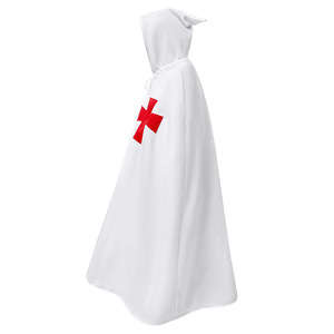 Costume de Chevalier Templier Yi Xiaoyi pour Homme Adulte – Ensemble Cape à Capuche Croix Rouge Blanche – Tenue Médiévale d'Halloween – Source Transfrontalière - Product Image 3
