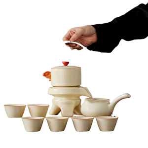 Vintage Automatic Stone Mill Type Chinese Kung Fu <b>Tea</b> <b>Set</b> with Porcelain Ceramic Eco-Friendly Design - Product Image 4
