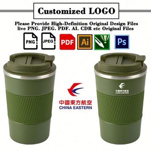 Tasse à café personnalisée avec logo, cadeau promotionnel d'entreprise, ensemble cadeau personnalisé avec logo imprimé, tasse à café isotherme avec couvercle - Product Image 4