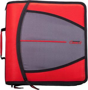 Classeur Case-it portable à 3 anneaux avec fermeture éclair Capacité de 600 feuilles Organisateur de classeur scolaire multi-poches - Product Image 6