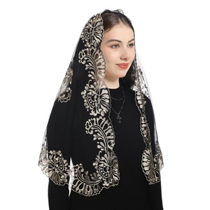 Velo Corto di Qualità con Ricamo a Croce Vintage per Chiesa, per Donne - Product Image 4