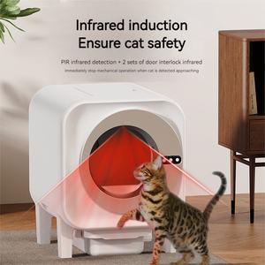 Bac à litière intelligent 65L <span class=keywords><strong>pour</strong></span> chat, nettoyage automatique, suivi de santé, contrô<span class=keywords><strong>le</strong></span> par <span class=keywords><strong>application</strong></span>, système anti-odeurs, design carré, PP ABS, grande capacité - Product Image 5