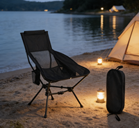 Chaise de pêche portable en tissu Oxford, chaises pliantes robustes, chaises de pique-nique et de randonnée pour le camping en plein air