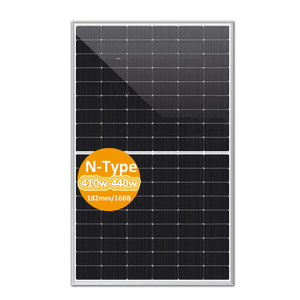 ผู้ผลิตแผงโซลาร์เซลล์ชนิด N แผงโซลาร์เซลล์สีดำ 410w 420w 430w โมดูลพลังงานแสงอาทิตย์สีดำแบบสองหน้า 440w - Product Image 1