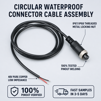 Câble de raccordement 28AWG 9 conducteurs Mini DIN mâle, connecteur MD9, isolé PVC PBT, cuivre nu pour équipement électronique