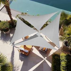 Garden Wave <strong>Shade</strong> <strong>Sail</strong> <strong>Triangular</strong> Awning Fabric Courtyard Sunshade Cloth HDPE + UV Stabilizer 80%-95% Shading Rate UV Protection - Product Image 1