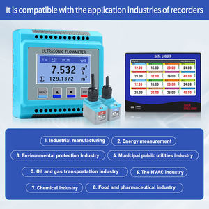 水油用デジタル超音波流量計 温水 DN40 DN65 DN100 DN150 DN200 高精度超音波流量計 - Product Image 4