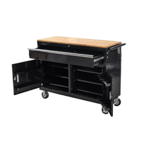 Banc de travail en métal Goldenline avec 9 tiroirs, coffre à outils avec plateau en bois, finition peinture poudrée, personnalisable, support OEM
