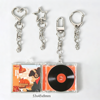 Porte-clés personnalisé en acrylique en forme de mini CD, album en acrylique avec lien musical NFC, album personnalisé