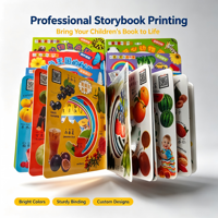 Servicio de Impresión de Libros Infantiles Personalizados con Tapa Dura y Troquelado, Libro de Cuentos Cognitivos con Pinyin Chino para la Educación Temprana de Niños Pequeños