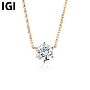 Collier pendentif en diamant de laboratoire de haute qualité pour femmes, or rose, or blanc, argent, bijoux élégants et luxueux, cadeau - Product Image 1
