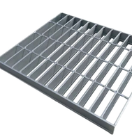 Grille de caniveau moderne à charnières relevables (acier au carbone galvanisé à chaud / acier inoxydable 304/316) en maille soudée dentelée antidérapante