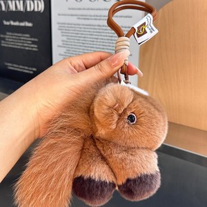 2026 Phong Cách Mới Sáng Tạo Sang Trọng Bất Rex Thỏ Lông Ngựa Keyhcain Mặt Dây Chuyền Búp Bê Sang Trọng Đồ Chơi Bất Thỏ Lông Móc Chìa Khóa Đồ Chơi Nhồi Bông - Product Image 2