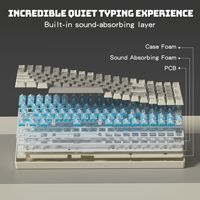 Clavier mécanique de jeu sans fil RGB LED à branchement à chaud, 100 touches, prix de gros 100% original en stock, nouveau pour cadeau, USB Type-C