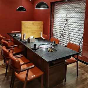 Parrilla de <span class=keywords><strong>Barbacoa</strong></span> Coreana de Hierro <span class=keywords><strong>para</strong></span> Uso Comercial, <span class=keywords><strong>para</strong></span> 3-5 Personas, con Mesa Integrada <span class=keywords><strong>para</strong></span> Hot Pot sin Humo, <span class=keywords><strong>Barbacoa</strong></span> Personal - Product Image 1