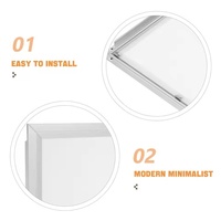 Plafonnier encastré en aluminium, diffuseur carré pour plafond suspendu, pour cuisine et salle de bain, installation facile, design moderne