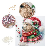 Kit de Peinture Perlée DIY Ours, Jouets de Dessin, Tableaux Muraux, Décoration de Noël, Fournitures d'Artisanat, Cadeaux de Noël, Prix de Gros Usine