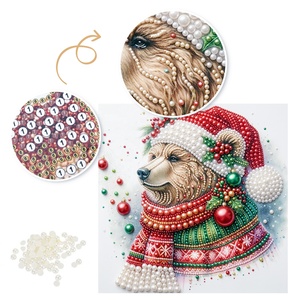 Kit de Peinture Perlée DIY Ours, Jouets de <span class=keywords><strong>Dessin</strong></span>, Tableaux Muraux, Décoration de Noël, Fournitures d'Artisanat, Cadeaux de Noël, Prix de Gros Usine - Product Image 2