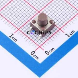 TSB06331-065D332DH-R0700 Tactile Switch SMD-4P,6.1x6.1mm Switch Single Pole Single Throw Round Button 1.8N 6.1mm - Product Image 1