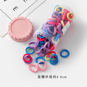 Élastiques à cheveux, lot de 100 pièces, haute élasticité, couleur arc-en-ciel, accessoires pour cheveux d'enfants, utilisation quotidienne, boîte de rangement, coffret cadeau - Product Image 3