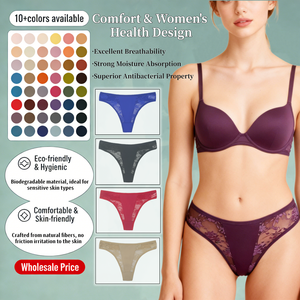 Set di Bikini <span class=keywords><strong>Trasparente</strong></span> OEM 2026 per Donna, Slip Aderenti in Vita, Mutandine Traspiranti per Signore - Product Image 1