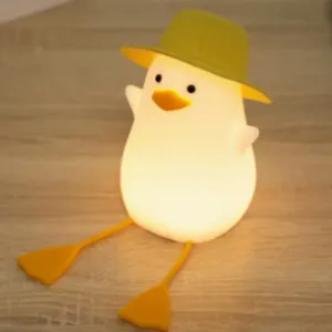 Silly Duck Nachtlichter Patting Light Geschenk Kinderzimmer Beleuchtung Warm Baby Schlaf Pat Spielzeug Nachttisch Nacht lampe