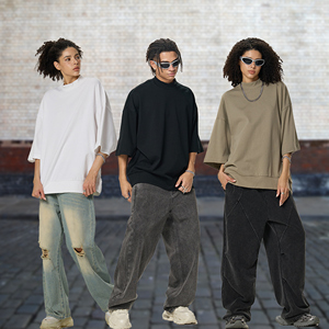 เสื้อยืดผู้ชายผ้าคอตตอนถัก100% 305กรัมคุณภาพสูงตรงตามสั่ง - Product Image 3