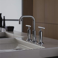 Robinet de lavabo en laiton chromé 8 pouces à large ouverture CUPC CE