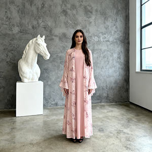 Robe Abaya en polyester élégante et personnalisée pour femmes musulmanes, idéale pour les soirées, fournisseur en gros - Product Image 1