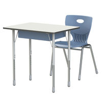 Bureau et chaise d'école réglables en hauteur, table d'étude individuelle pour salle de classe, salle de formation