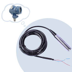 Chìm thủy tĩnh Cảm biến áp suất mức độ thăm dò 4-20mA sông Tank nước mức chất lỏng Transmitter 316L thép không gỉ 0.5% FS - Product Image 1