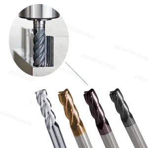 מצופה מוצק קרביד Endmill CNC חותך כלי עבור מתכת כרסום קאטר