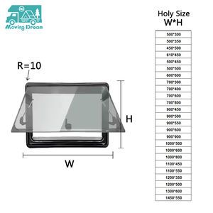 JDA, aleación de aluminio, vidrio acrílico de doble capa, ángulo recto, ventana de empuje hacia fuera RV para autocaravana, caravana, caravana, barco, yate, remolque RV - Product Image 3