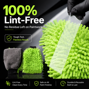 Gant de lavage de voiture professionnel 2-en-1 en microfibre chenille <span class=keywords><strong>double</strong></span> face, 100g, ultra-absorbant et anti-rayures - Product Image 4