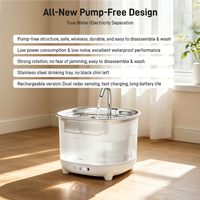 Fontaine à eau intelligente pour animaux domestiques, nouvelle conception, en acier inoxydable, multi-prises, rechargeable, à circulation automatique, en promotion