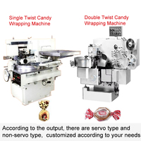 Machine d'emballage automatique haute vitesse pour bonbons de qualité alimentaire, chocolat et nougat, avec emballage en papier/sachet à torsion simple/double