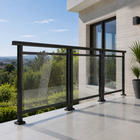 Système de balustrade en verre en acier galvanisé robuste et moderne, résistant à la rouille, pour hôpitaux, villas, centres commerciaux, usage résidentiel, balcons et escaliers
