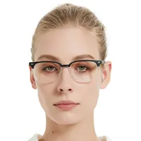 OCCICHAIRI แว่นตากรอบแว่นสายตา,แว่นตาแฟชั่นอะซิเตทกรอบแว่นโลหะเบามากสำหรับตกแต่งใช้ได้ทั้งชายและหญิง
