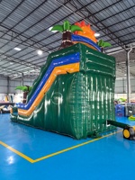 Toboggan aquatique gonflable géant en PVC de qualité commerciale pour adultes, très vendu en Europe et aux États-Unis, idéal pour les fêtes en plein air
