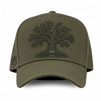 Cappello da Baseball Personalizzato con Ricamo Vintage in Stile Old English, 5 Pannelli, Visiera Curva, Stile Dad Hat, Streetwear Urbano West Coast, Vendita all'Ingrosso